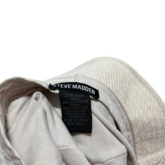 Steve Madden One Size Cream Corduroy Bucket Hat - Picture 4 of 4